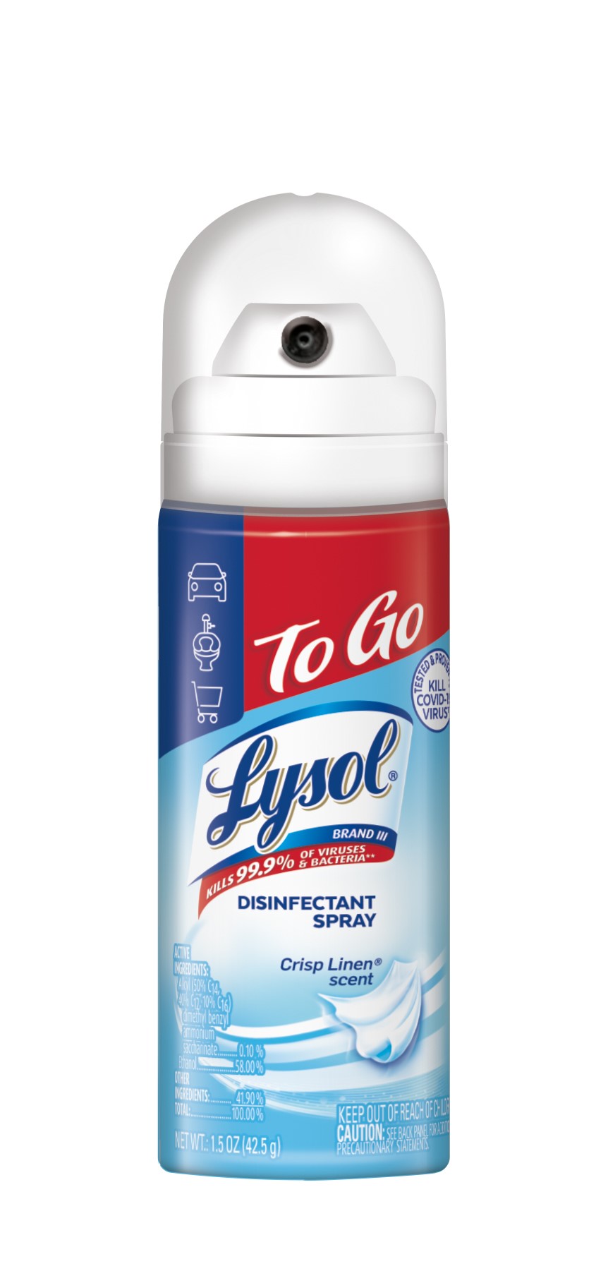 LYSOL Disinfectant Spray  To Go  Crisp Linen